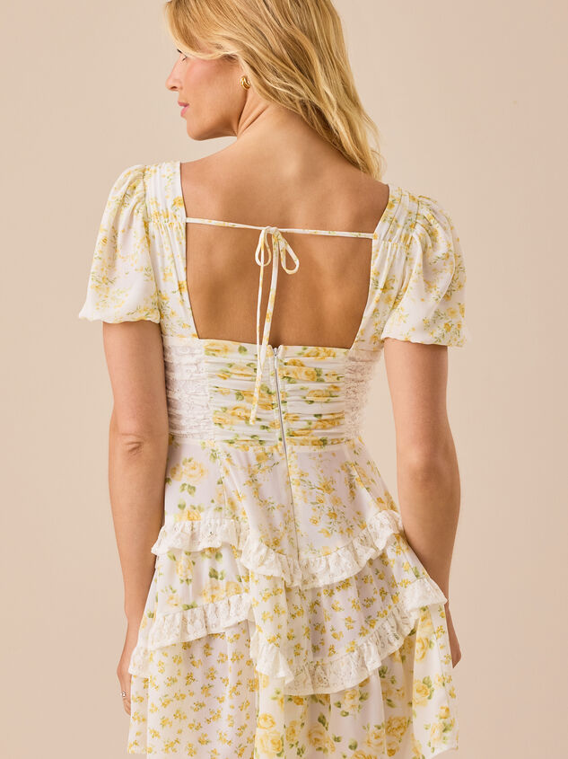 Aderny Floral Mini Dress Detail 4 - TULLABEE