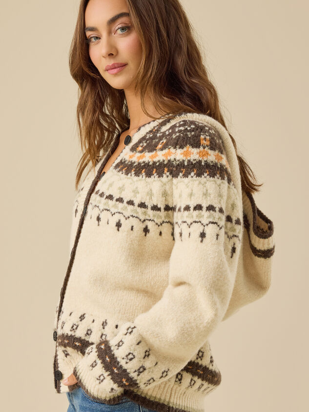 Addie Fair Isle Cardigan Detail 3 - TULLABEE