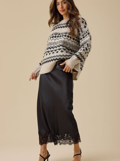 Keily Satin Midi Skirt - TULLABEE