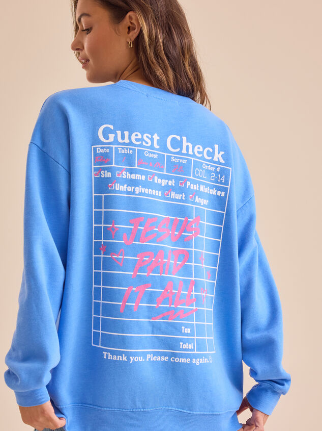 Jesus Paid Crewneck Detail 3 - TULLABEE