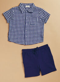 Levi Button Down Polo and Short Set - TULLABEE