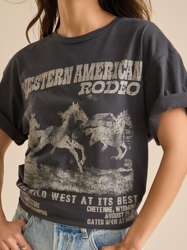 Western Rodeo Oversize Tee Detail 2 - TULLABEE