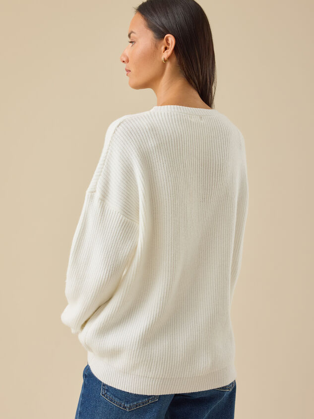 Candy Cane Classic Sweater Detail 6 - TULLABEE