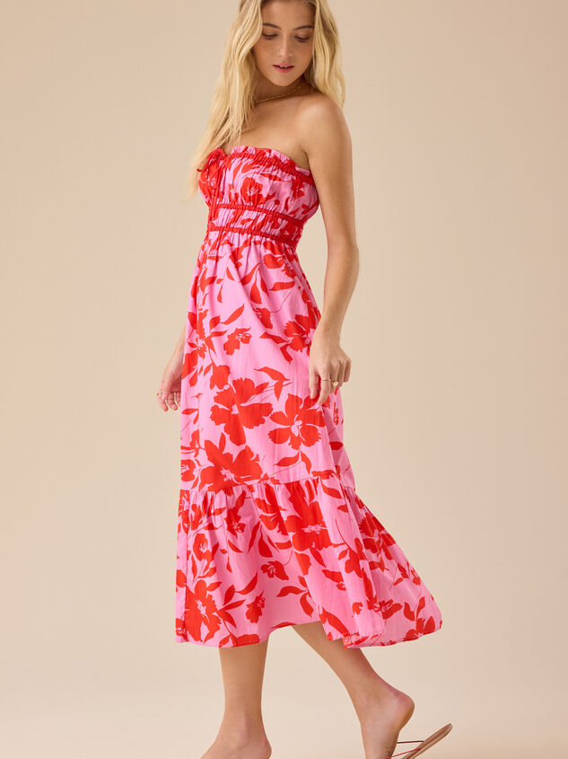 Mallory Floral Midi Dress Detail 5 - TULLABEE