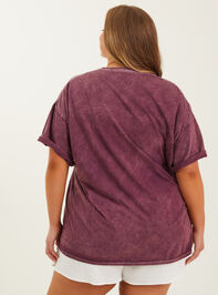Smiley Face Oversized Tee Detail 4 - TULLABEE