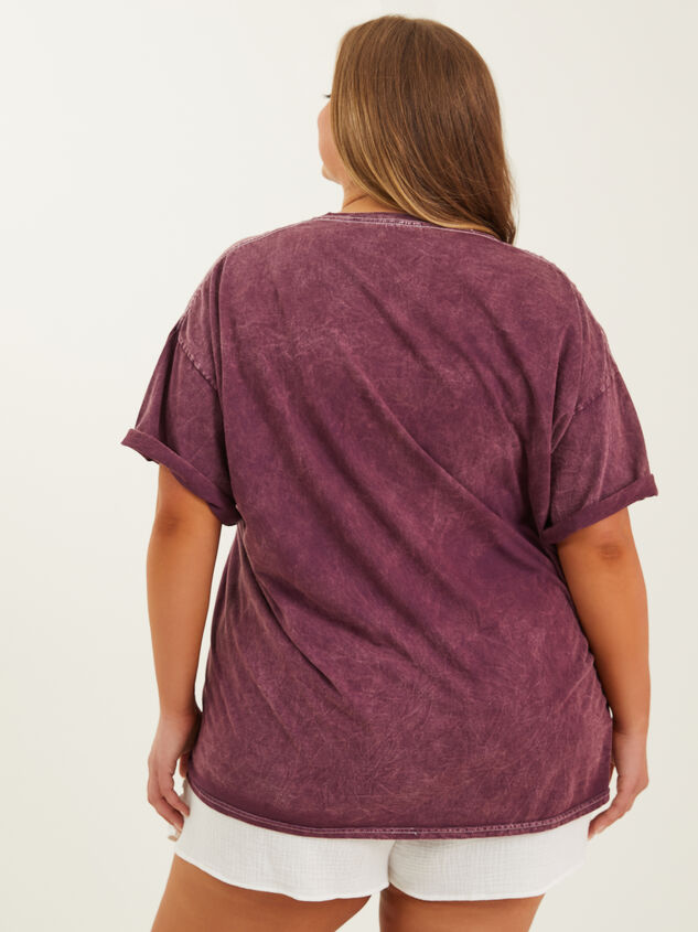 Smiley Face Oversized Tee Detail 4 - TULLABEE