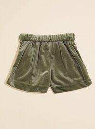 Paisley Velvet Ruffle Shorts by Vignette Detail 3 - TULLABEE