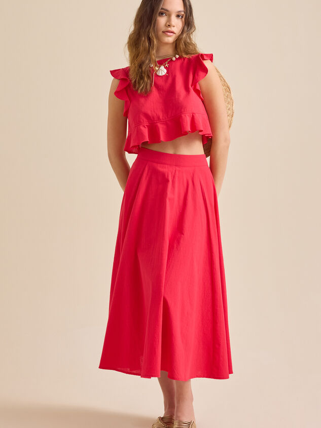 Grace Linen Ruffle Top Detail 5 - TULLABEE