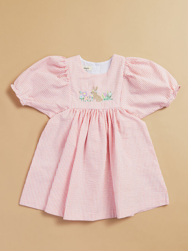 Kenzie Baby Puff Sleeve Stripe Bunny Dress - TULLABEE