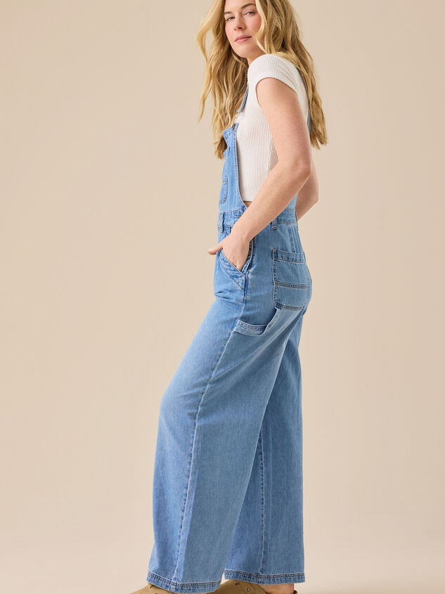 Brayden Wide Leg Overalls Detail 4 - TULLABEE
