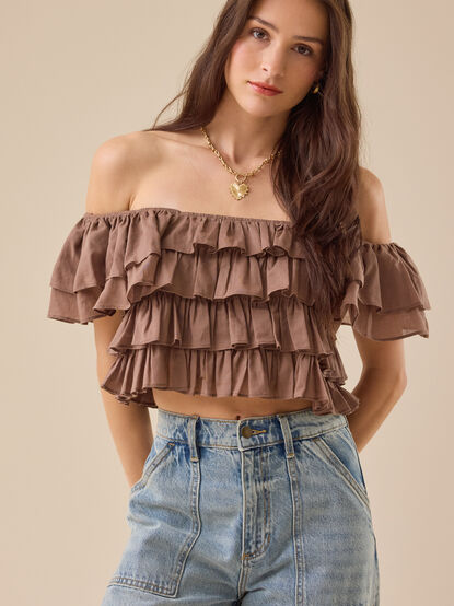 Simone Ruffle Top - TULLABEE