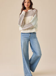 Sloane Ribbed Striped Sweater Detail 3 - TULLABEE