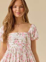 Nyra Floral Mini Dress Detail 5 - TULLABEE