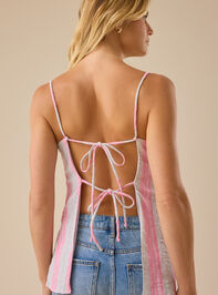Nikki Striped Tie Back Top Detail 2 - TULLABEE