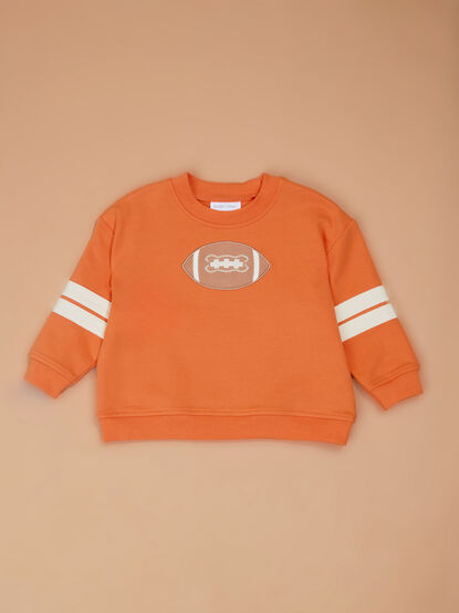 Varsity Stripe Embroidered Sweatshirt - TULLABEE