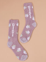 Gigi Floral Cozy Socks - TULLABEE