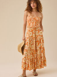 Océane Floral Maxi Dress Detail 2 - TULLABEE