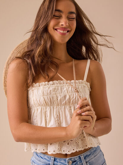 Casie Lace Babydoll Tank - TULLABEE