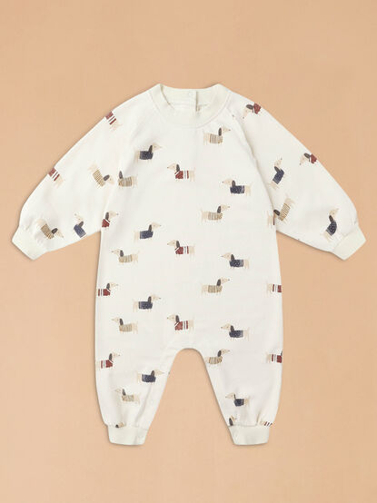Dachshund Raglan Jumpsuit by Rylee + Cru - TULLABEE