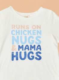 Chicken Nugs & Mama Hugs Tee Detail 3 - TULLABEE