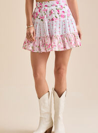 Camille Floral Tiered Skirt Detail 2 - TULLABEE