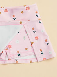 Macie Floral Athletic Skort Detail 2 - TULLABEE
