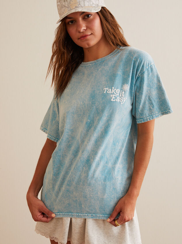 Take It Easy Oversized Tee Detail 3 - TULLABEE