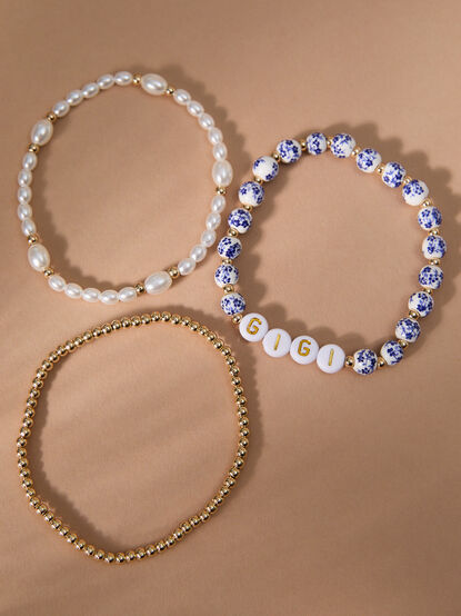 Gigi Painted Bead Bracelet Pack - TULLABEE
