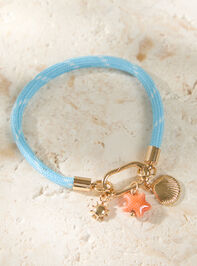 Blue Cord Charm Bracelet Detail 2 - TULLABEE