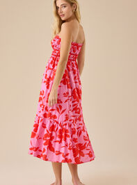 Mallory Floral Midi Dress Detail 6 - TULLABEE