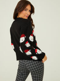 Santa Face Mama Sweater Detail 4 - TULLABEE