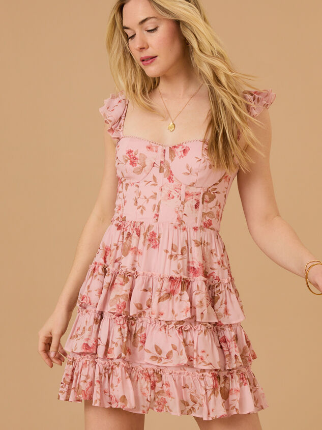 Samantha Floral Mini Dress Detail 2 - TULLABEE