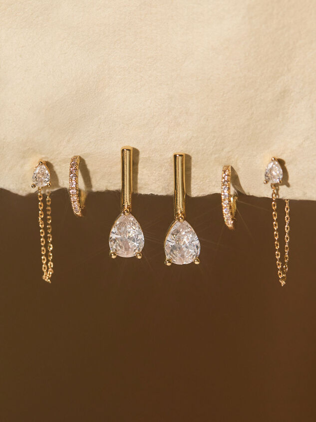 18k Gold Diamond Dangle Earring Pack - TULLABEE