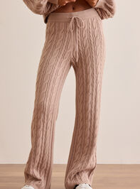Dreamline Cable Knit Pant Detail 2 - TULLABEE