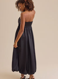 Fia Bowfront Satin Maxi Dress Detail 5 - TULLABEE