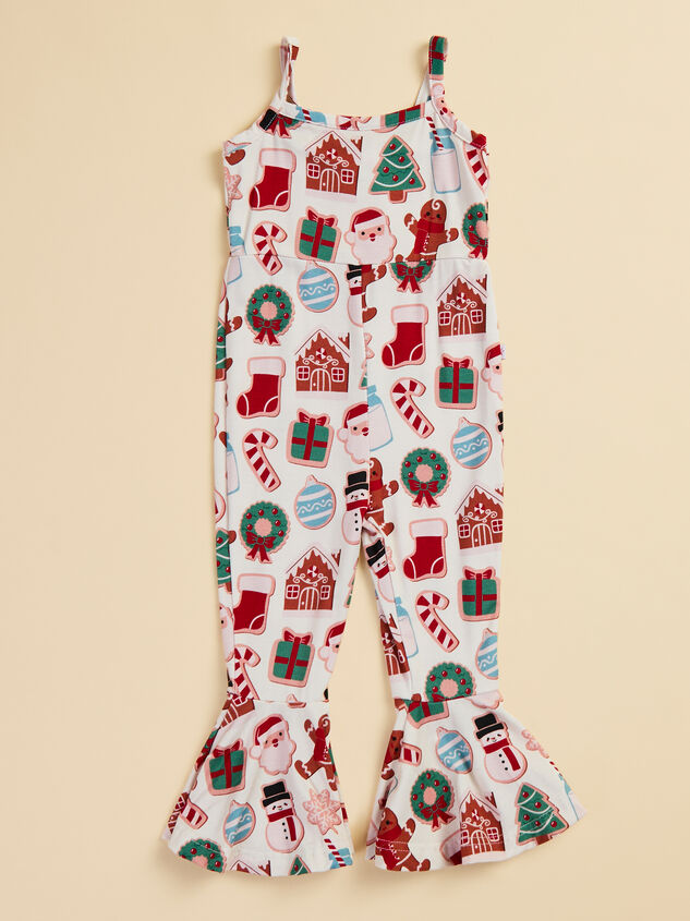 Milk and Cookies Flare Jumpsuit in Red Tullabee
