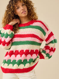 Lori Holiday Striped Sweater - TULLABEE