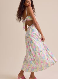Yara Floral Maxi Dress Detail 3 - TULLABEE