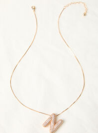 18K Gold Monogram Charm Necklace - N - TULLABEE