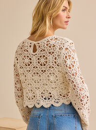 Annabelle Bell Sleeve Crochet Top Detail 5 - TULLABEE