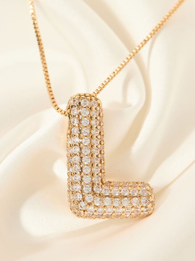18K Gold Monogram Charm Necklace - L - TULLABEE
