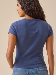 Put It On My Dads Tab Baby Tee Detail 5 - TULLABEE