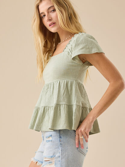 Lindsay Tiered Babydoll Top - TULLABEE