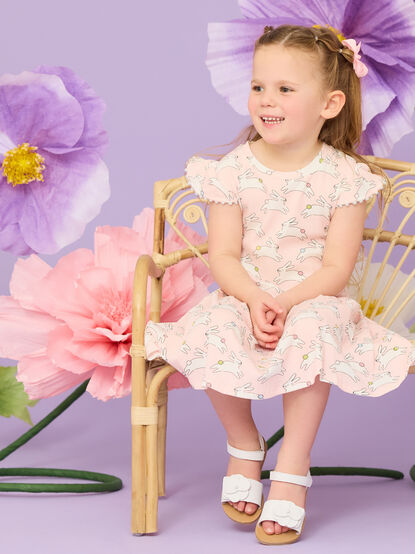 Evelyn Happy Bunny Dress by Mudpie - TULLABEE