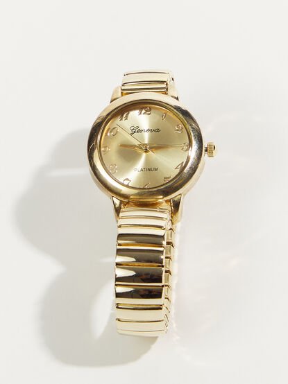 Round Face Stretch Watch - TULLABEE