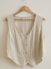 Brayden Stripe Linen Top - TULLABEE