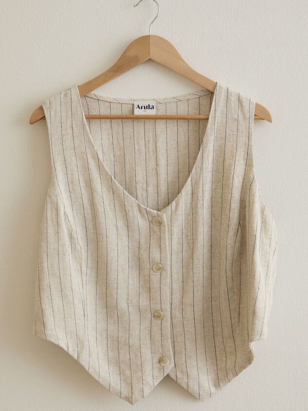 Brayden Stripe Linen Top - TULLABEE