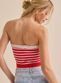 Addi Strapless Striped Cami Detail 4 - TULLABEE