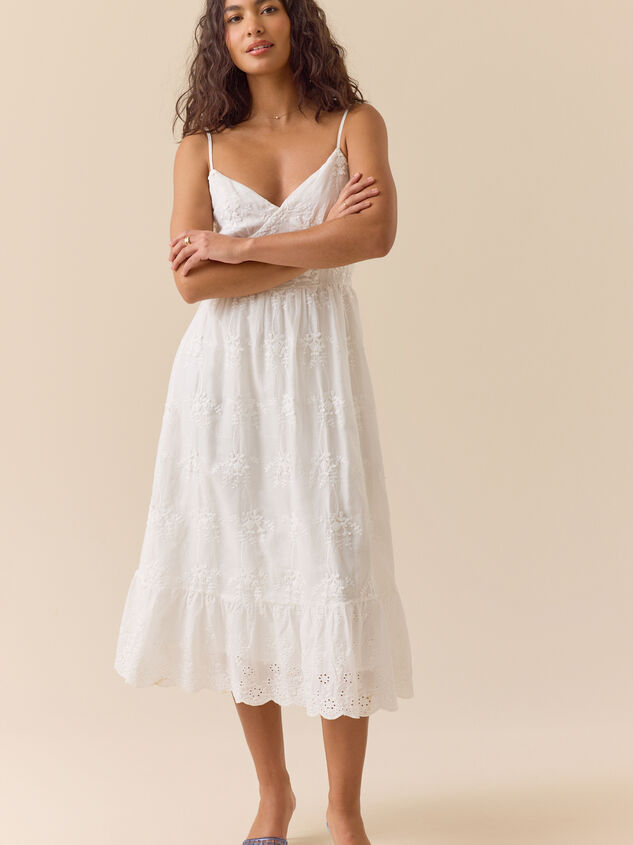 Calianna Embroidered Midi Dress - TULLABEE