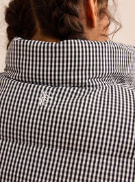 Gingham Goals Puffer Vest Detail 5 - TULLABEE